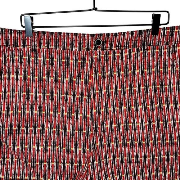 Maeve By Anthropologie Women’s Abstract City Cuffed Shorts Red/Blue Size 14 - Picture 3 of 6